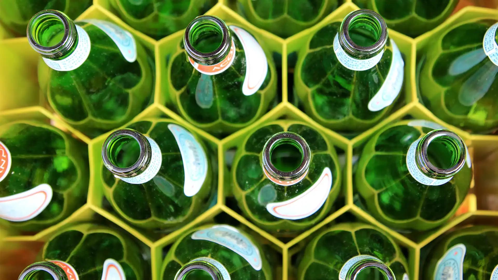 Crates of Glass Bottles
