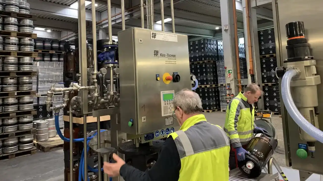 M+F Keg Technik Petainer Keg Filling Machine Process