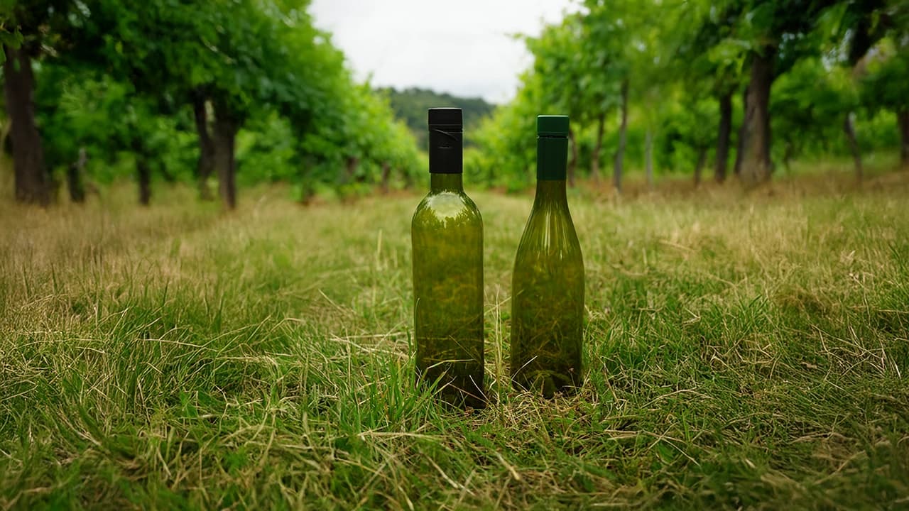 Weinhof 519 Plastic Wine Bottles on Ground