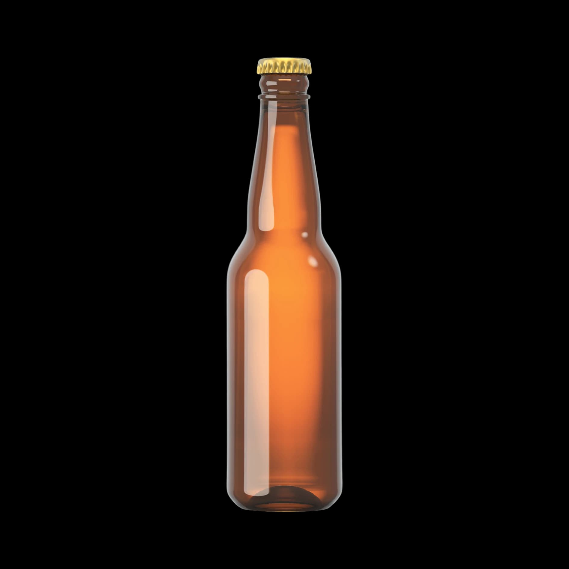 330ml Reusable Beer Bottle - Long Neck Crown Cork