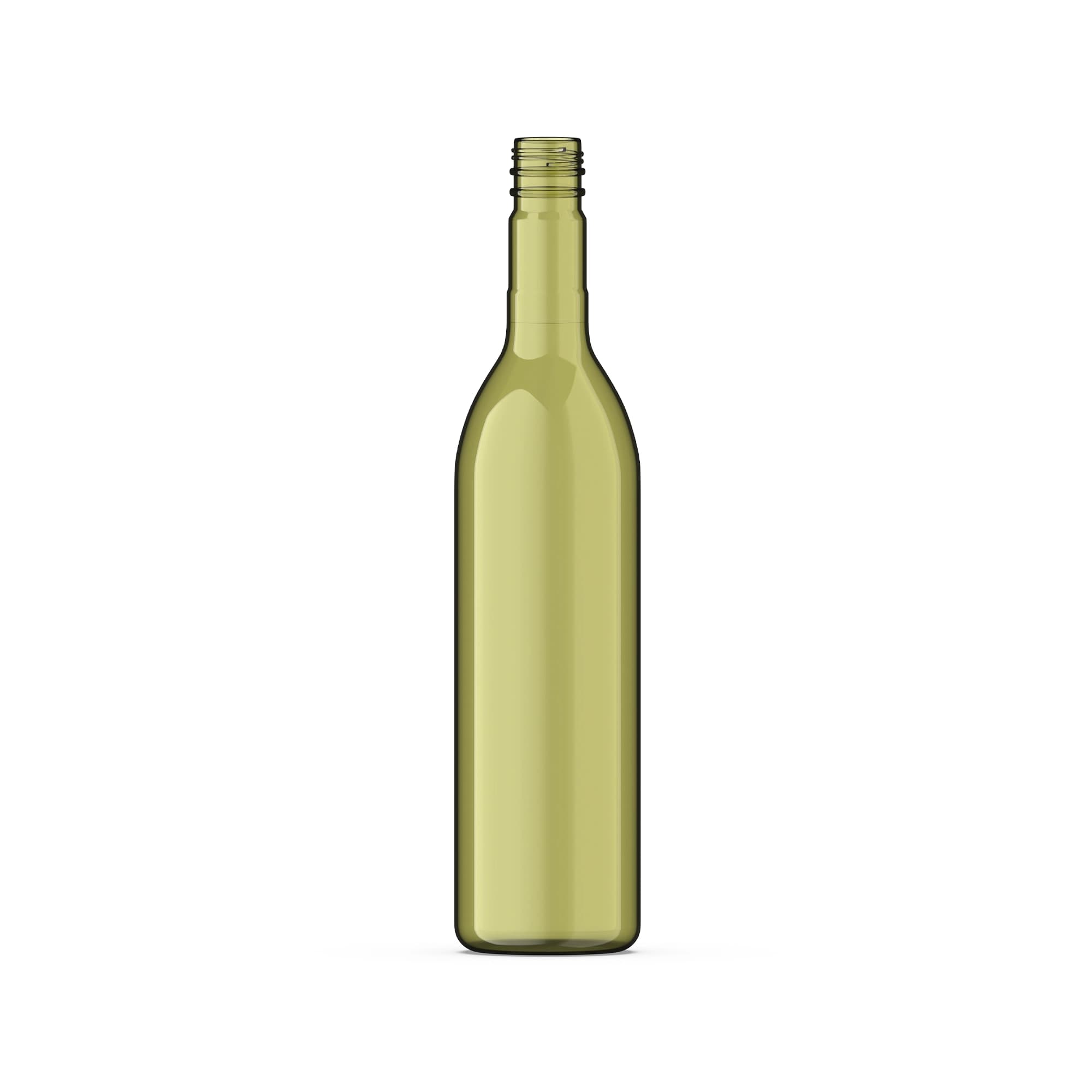 750ml Plastic Wine Bottle - Bordeaux Shape, Lightweight & Recyclable