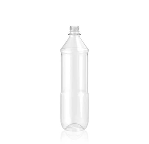 1000ml PET Plastic Refillable Bottle - Straight - 28mm BPF