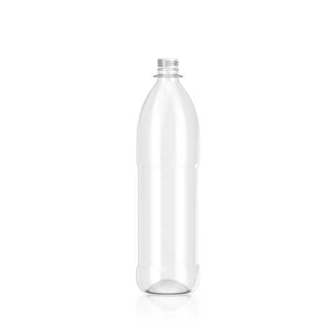 1000ml PET Plastic Refillable Bottle - Rounded- 28mm BPF