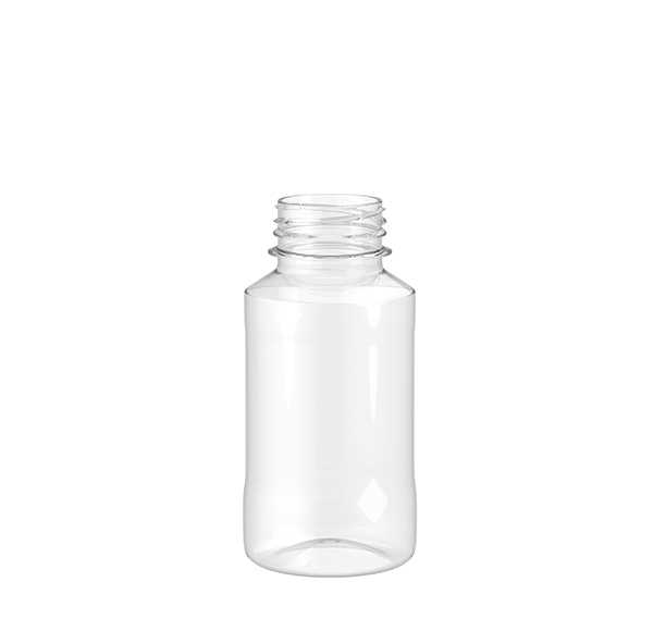 250ml PET Plastic Juice Bottle Flat - 28mm 2-Start
