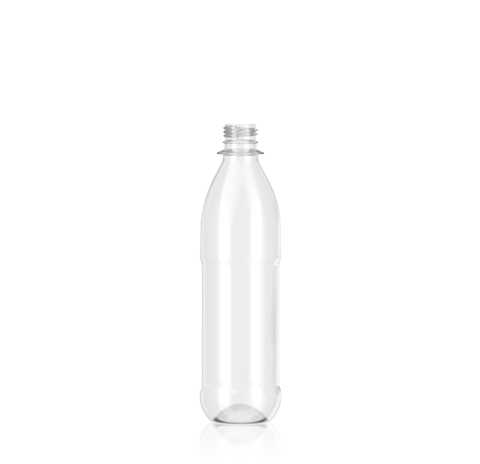 500ml PET Plastic Refillable Bottle - Rounded - 28mm BPF